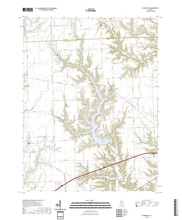 Clarksville topographic map thumbnail