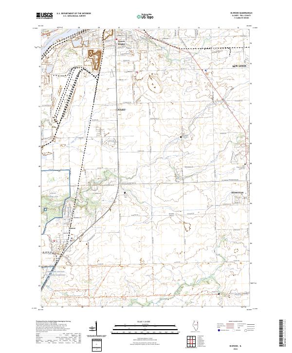Elwood topographic map thumbnail