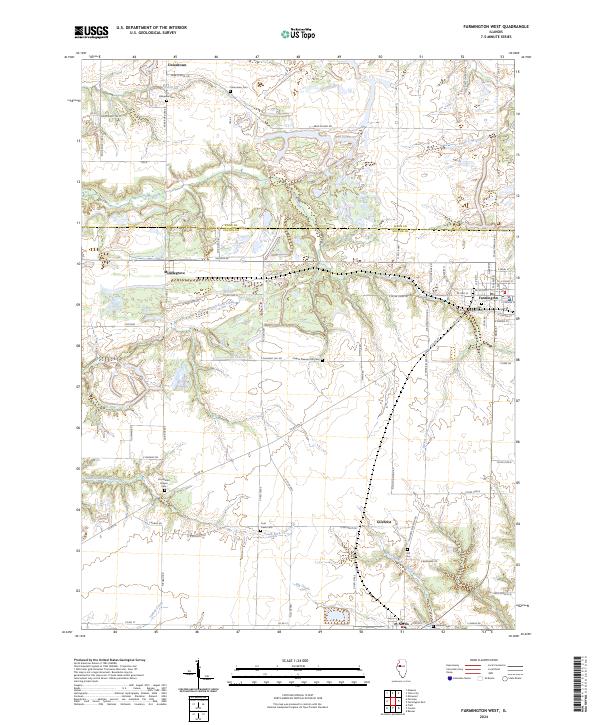 Farmington West topographic map thumbnail