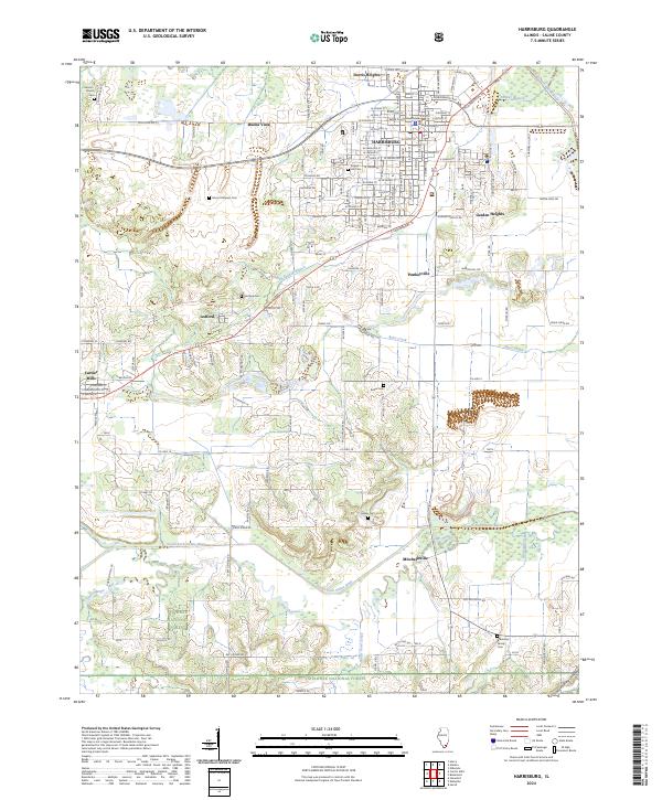 Harrisburg topographic map thumbnail