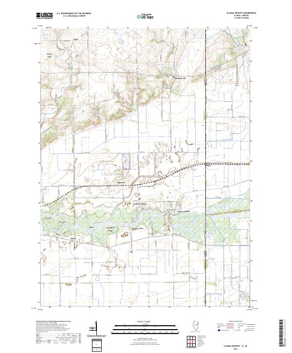 Illiana Heights topographic map thumbnail