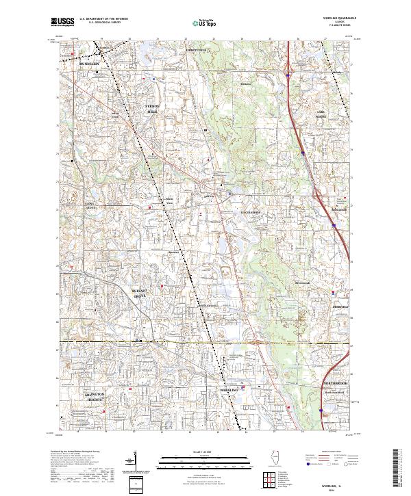 Wheeling topographic map thumbnail