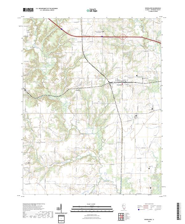 Woodlawn topographic map thumbnail