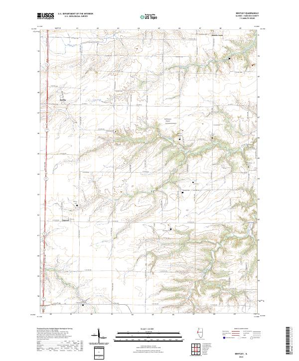 Bentley topographic map thumbnail
