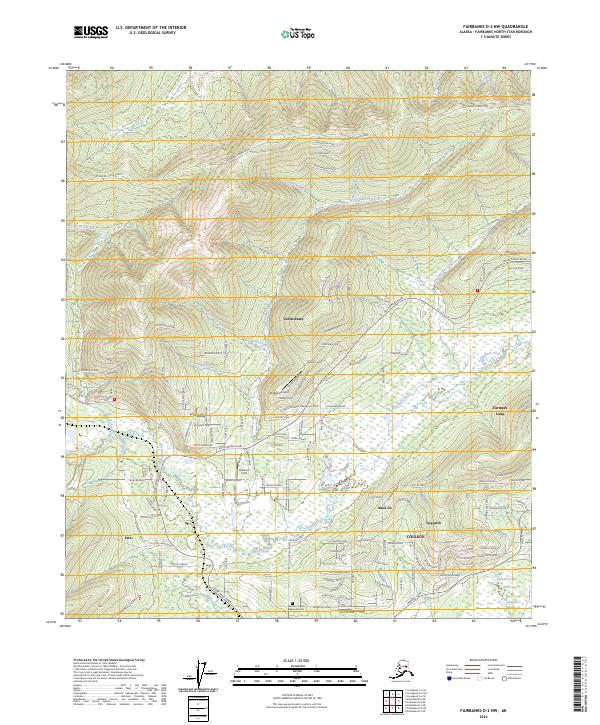 Fairbanks D-2 NW 2024 topographic map thumbnail