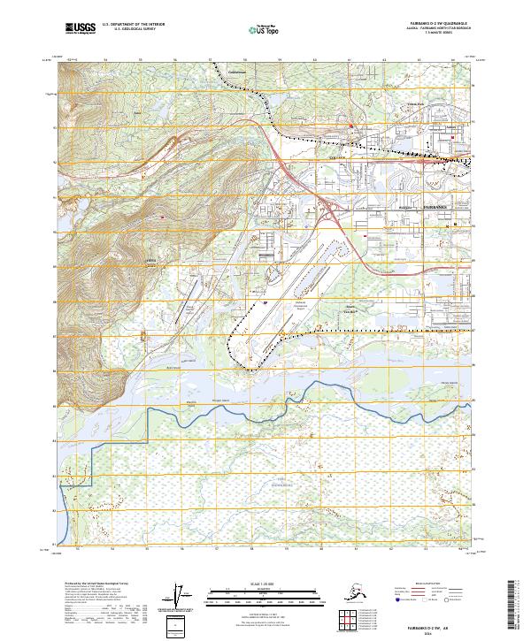 Fairbanks D-2 SW 2024 topographic map thumbnail