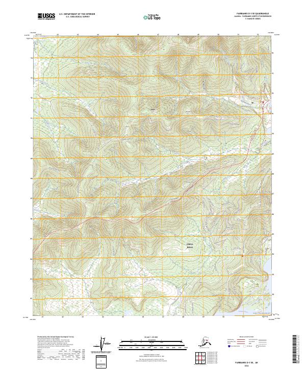 Fairbanks D-3 SE 2024 topographic map thumbnail