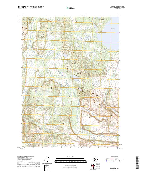 Kenai A-4 NE 2024 topographic map thumbnail