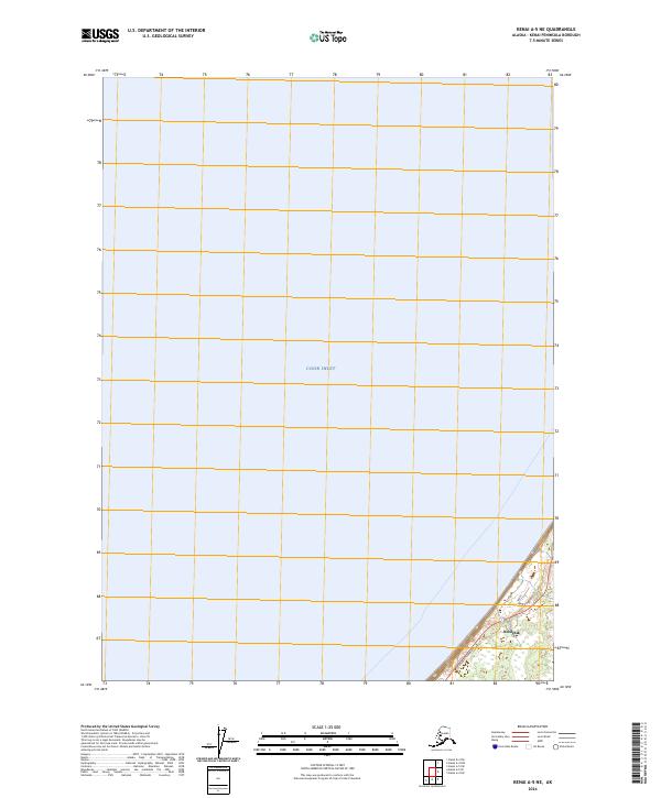 Kenai A-5 NE 2024 topographic map thumbnail