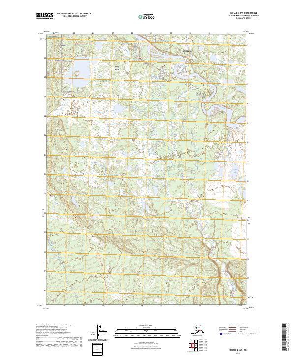 Kenai B-2 NW 2024 topographic map thumbnail