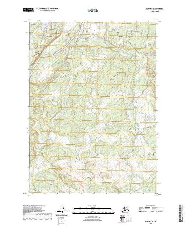 Kenai B-3 NE 2024 topographic map thumbnail