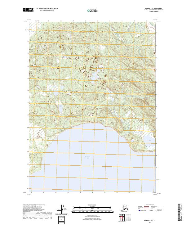 Kenai B-3 SW 2024 topographic map thumbnail