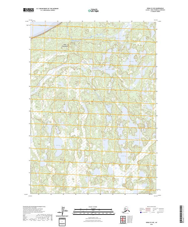 Kenai D-2 NE 2024 topographic map thumbnail