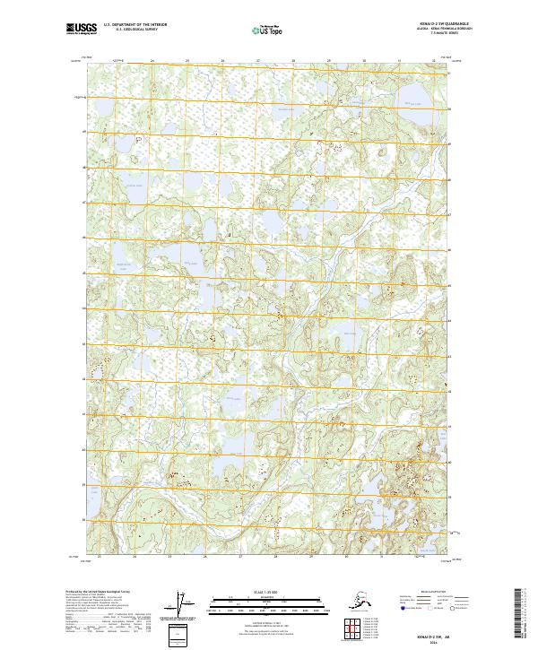 Kenai D-2 SW 2024 topographic map thumbnail