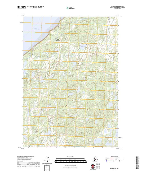 Kenai D-3 SE 2024 topographic map thumbnail