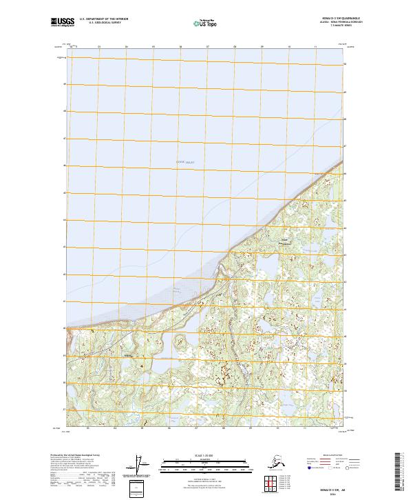 Kenai D-3 SW 2024 topographic map thumbnail