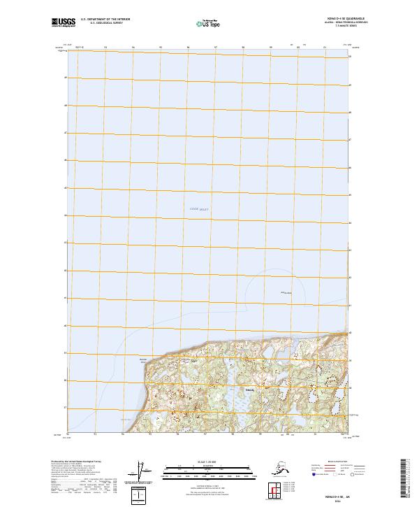 Kenai D-4 SE 2024 topographic map thumbnail