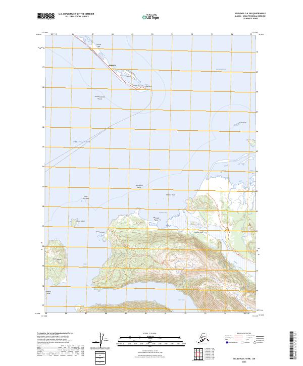 Seldovia C-4 SW 2024 topographic map thumbnail
