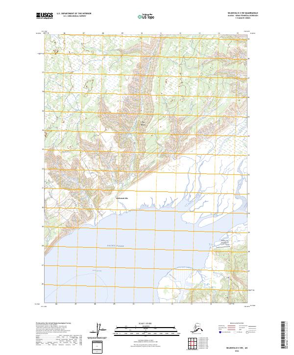 Seldovia D-3 SW 2024 topographic map thumbnail