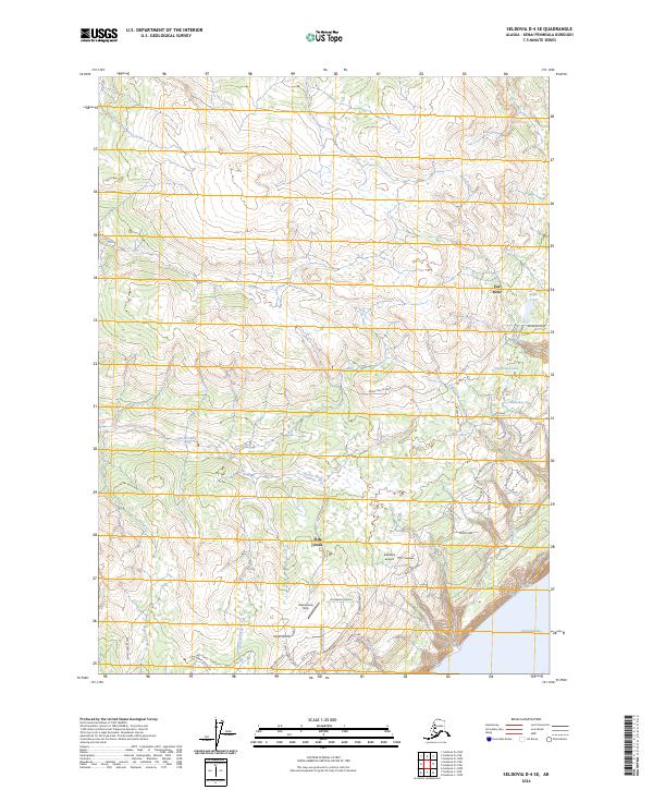 Seldovia D-4 SE 2024 topographic map thumbnail
