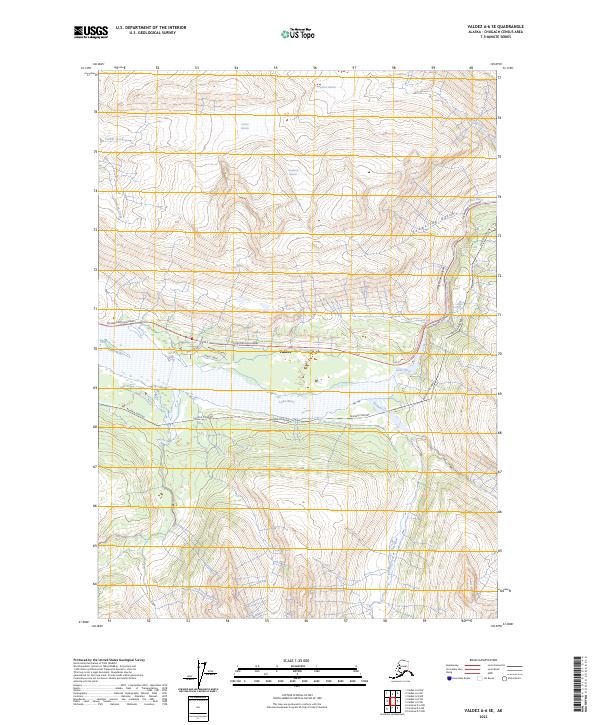 Valdez A-6 SE topographic map thumbnail