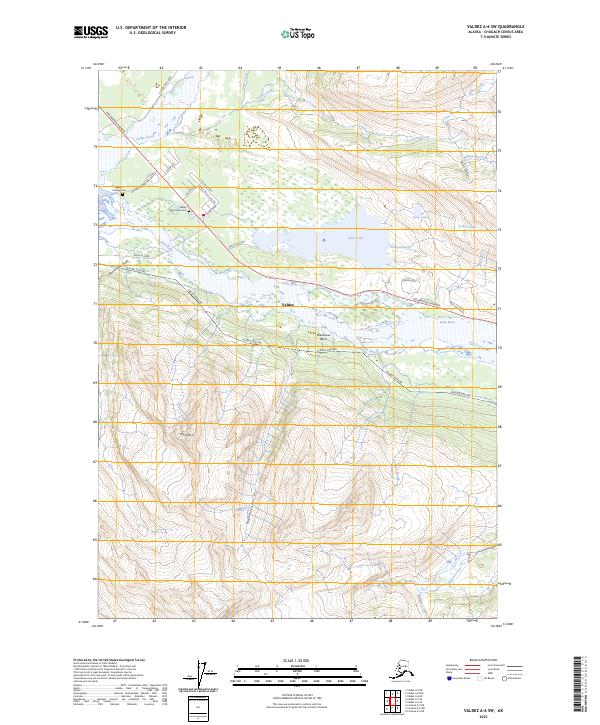 Valdez A-6 SW topographic map thumbnail