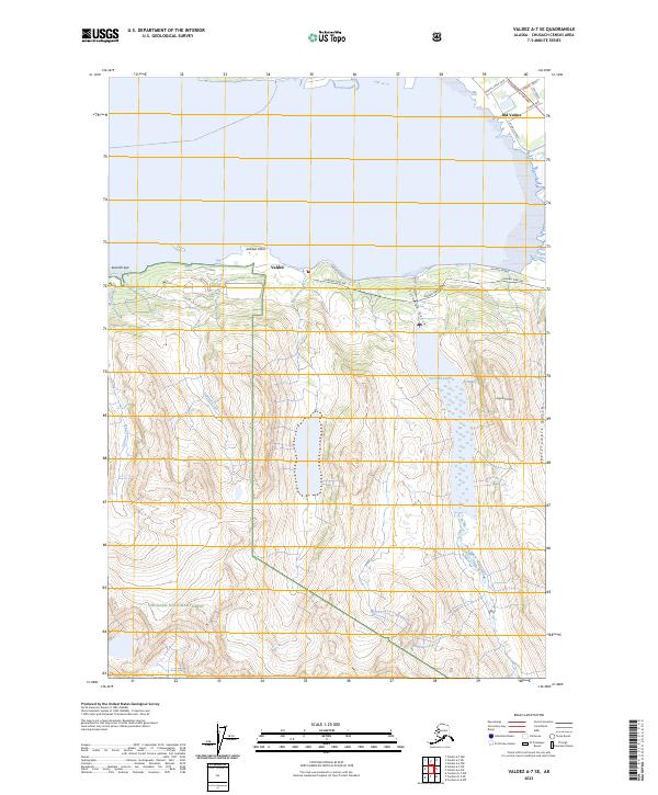 Valdez A-7 SE topographic map thumbnail