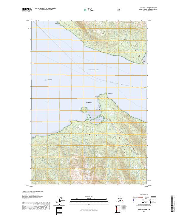 Juneau A-2 NW 2024 topographic map thumbnail