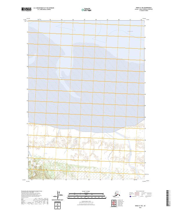 Kenai D-1 NE 2024 topographic map thumbnail