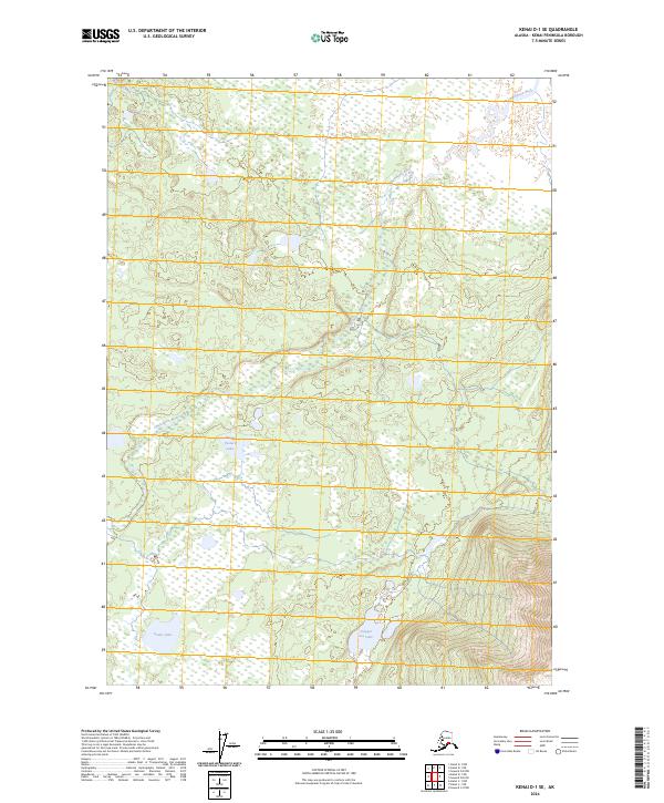 Kenai D-1 SE 2024 topographic map thumbnail
