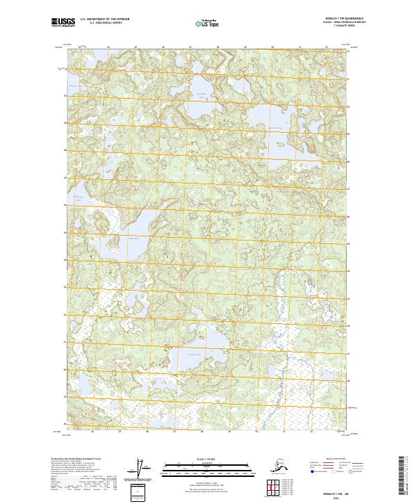 Kenai D-1 SW 2024 topographic map thumbnail