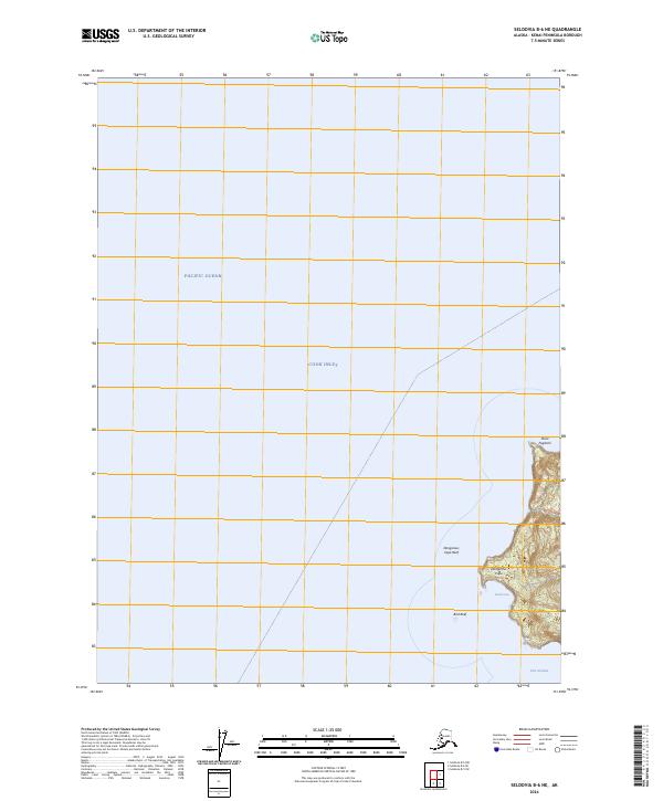Seldovia B-6 NE 2024 topographic map thumbnail
