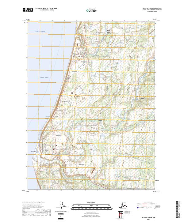 Seldovia D-5 SW 2024 topographic map thumbnail