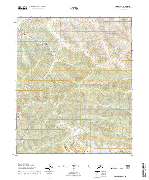 Livengood A-1 SW 2024 topographic map thumbnail