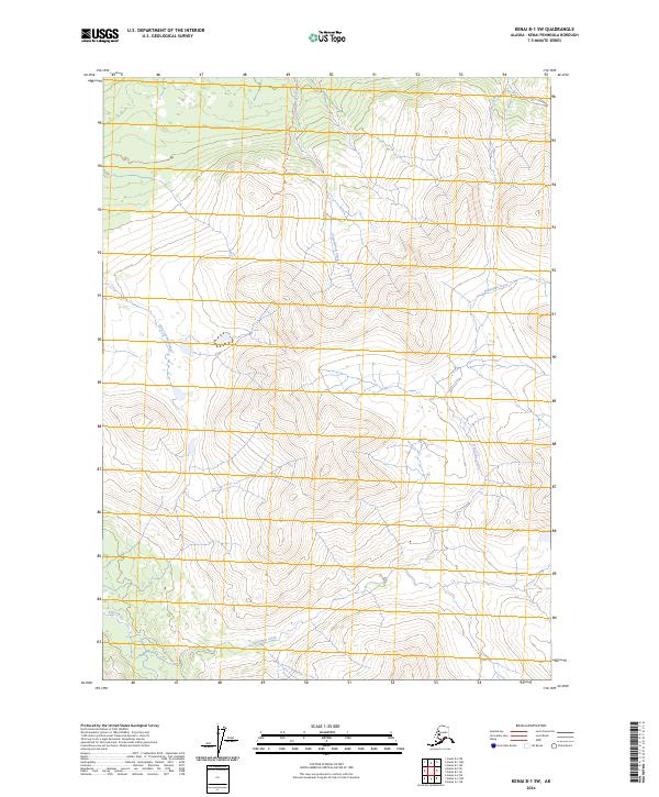 Kenai B-1 SW 2024 topographic map thumbnail