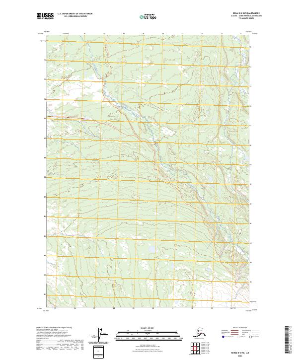 Kenai B-2 SW 2024 topographic map thumbnail