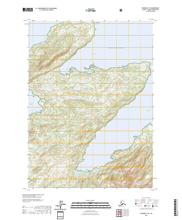 Seward B-1 SE topographic map thumbnail