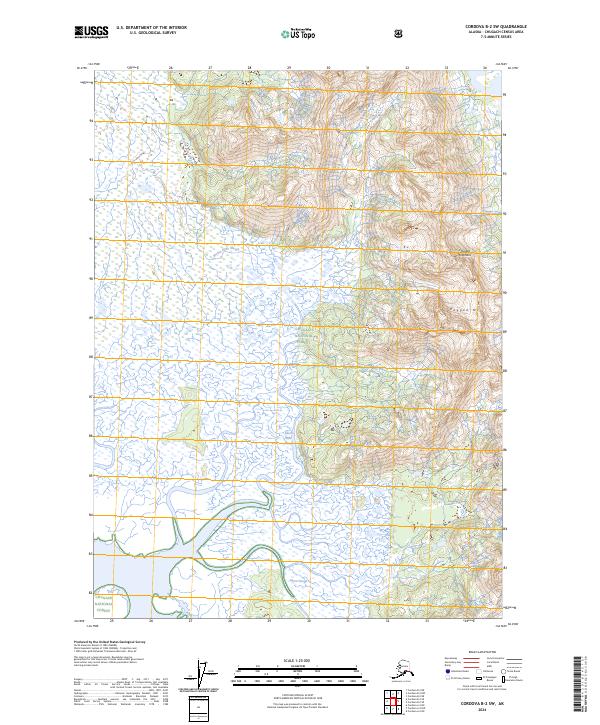 Cordova B-2 SW 2024 topographic map thumbnail