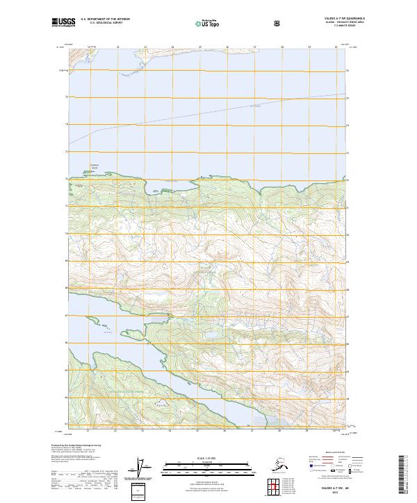 Valdez A-7 SW topographic map thumbnail