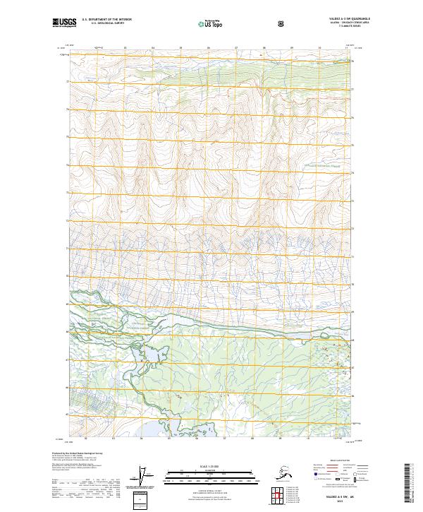 Valdez A-3 SW topographic map thumbnail