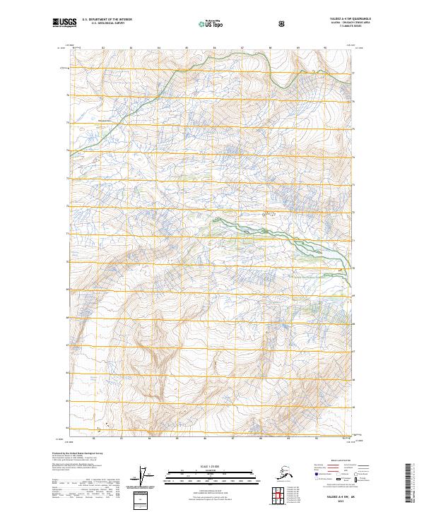 Valdez A-4 SW topographic map thumbnail