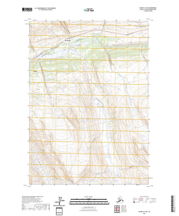 Valdez A-5 SW topographic map thumbnail
