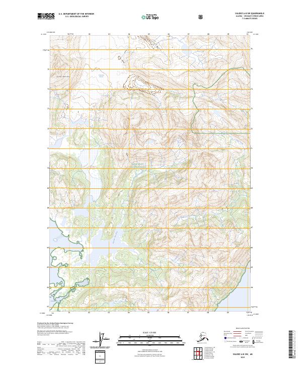 Valdez A-8 SW topographic map thumbnail