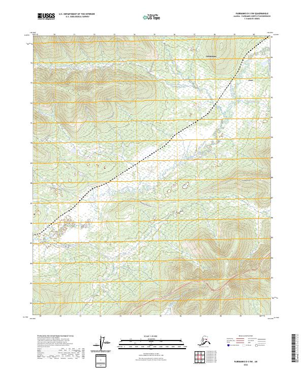 Fairbanks D-3 SW topographic map thumbnail