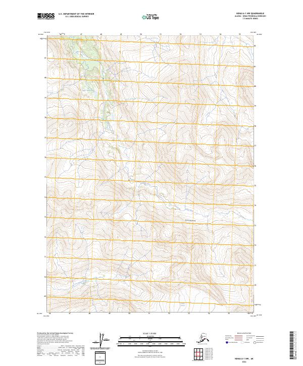 Kenai A-1 NW 2024 topographic map thumbnail