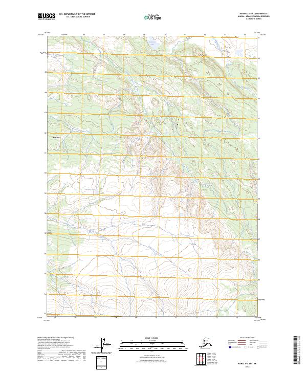Kenai A-3 SW 2024 topographic map thumbnail