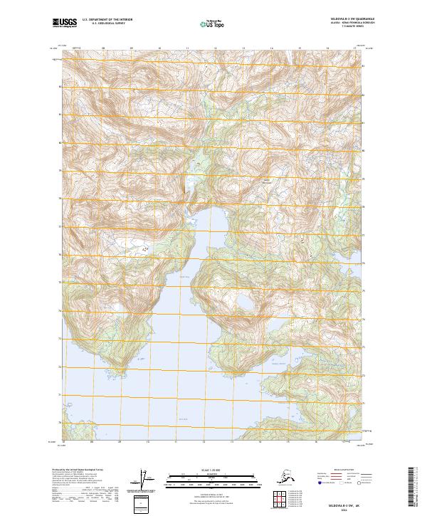 Seldovia B-3 SW 2024 topographic map thumbnail