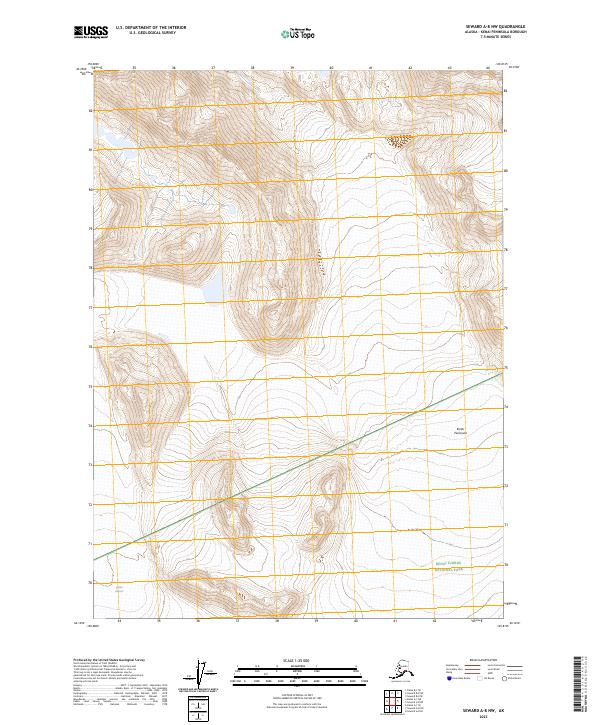 Seward A-8 NW topographic map thumbnail