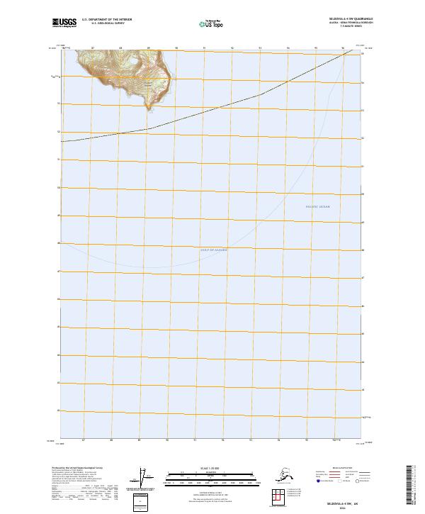 Seldovia A-4 SW 2024 topographic map thumbnail
