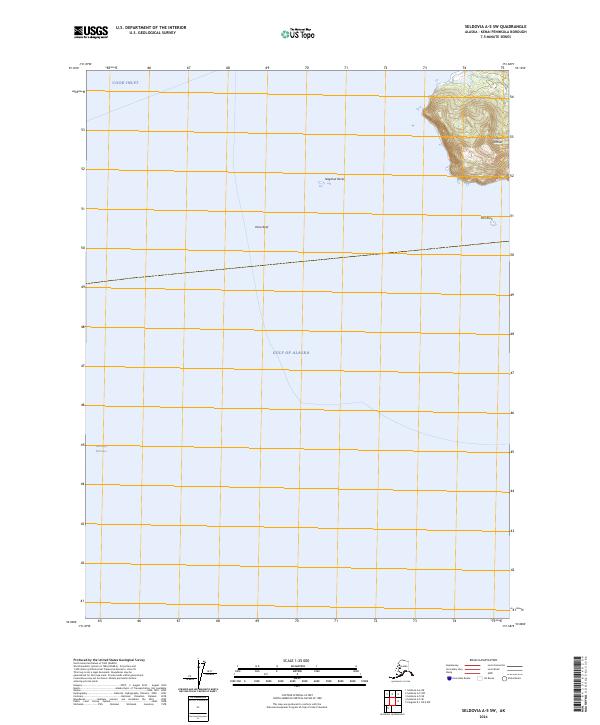 Seldovia A-5 SW topographic map thumbnail